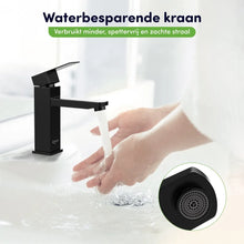 Afbeelding in Gallery-weergave laden, EAVY Wastafelkraan - Badkamer - Zwart - Inclusief Aansluit slangen
