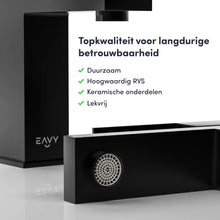 Afbeelding in Gallery-weergave laden, EAVY Wastafelkraan - Badkamer - Zwart - Inclusief Aansluit slangen
