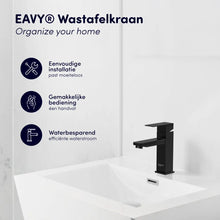 Afbeelding in Gallery-weergave laden, EAVY Wastafelkraan - Badkamer - Zwart - Inclusief Aansluit slangen
