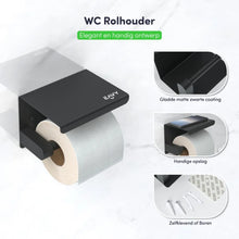 Afbeelding in Gallery-weergave laden, EAVY WC Rolhouder &amp; Toiletborstel &amp; handdoekhaakjes (VOORDEEL BUNDEL)
