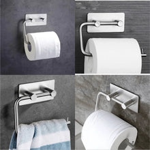 Afbeelding in Gallery-weergave laden, EAVY WC rolhouder Zonder Boren - Zelfklevend - RVS Toiletrolhouder RVS Zilver
