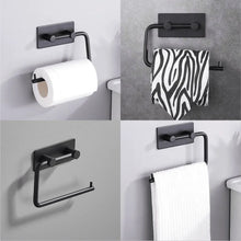 Afbeelding in Gallery-weergave laden, EAVY WC rolhouder Zonder Boren - Zelfklevend - RVS Toiletrolhouder Zwart
