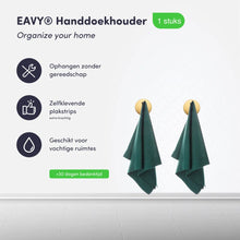 Afbeelding in Gallery-weergave laden, EAVY Zelfklevende Handdoekhaakjes – Set van 2 Handdoekhouders - Goud - RVS
