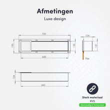 Afbeelding in Gallery-weergave laden, Inbouw toilet rolhouder zwart RVS
