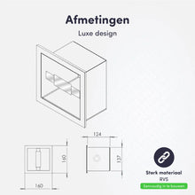 Afbeelding in Gallery-weergave laden, Toiletrolhouder Inbouw Zwart RVS
