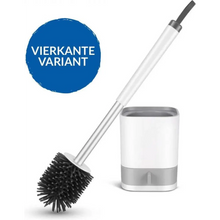 Afbeelding in Gallery-weergave laden, WC Borstel met Houder - Hygiënische Siliconen Toiletborstel Vrijstaand of Hangend - Wit
